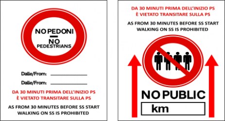 cartelli no pedoni